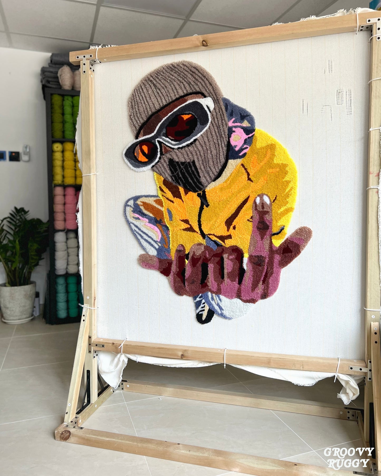 Ski Mask Man SWAG Portrait Rug  [In Stock現貨]