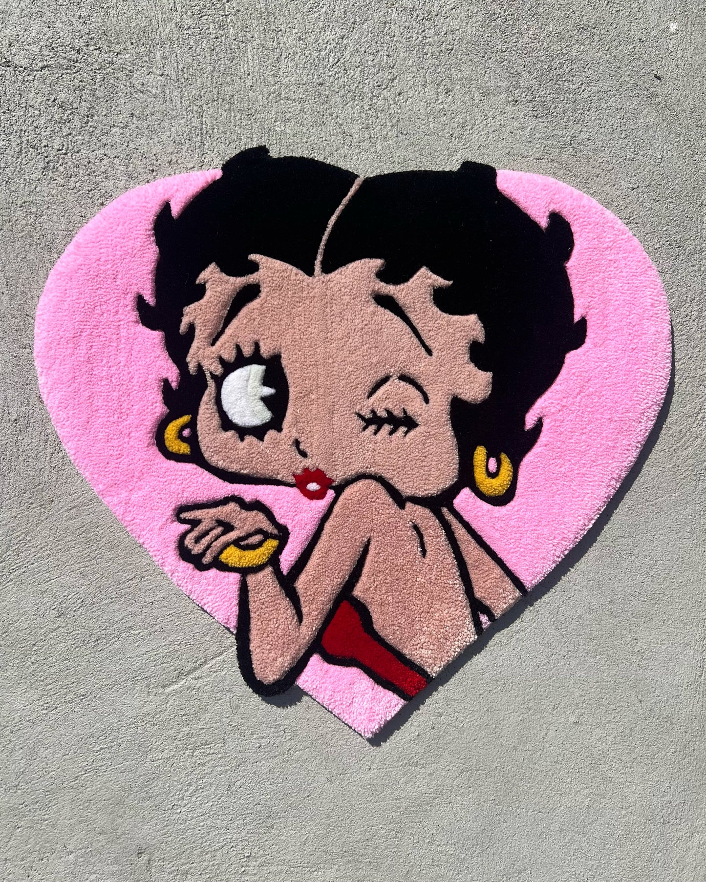 [Pre-Order 訂製] Betty Boop Heart tufted Rug