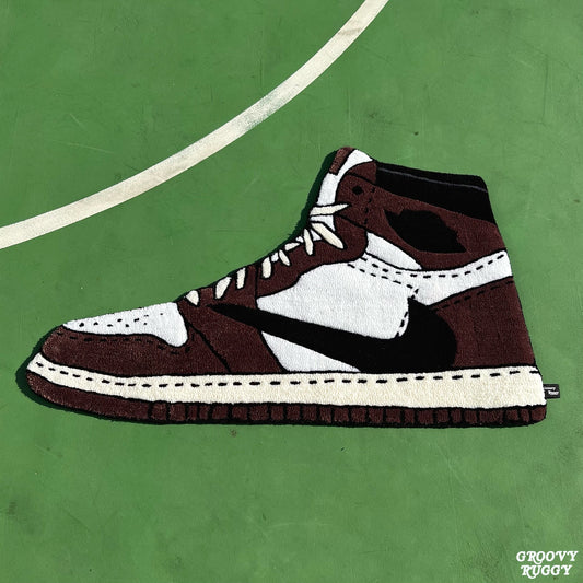 [in stock] Travis Scott x Air Jordan 1 High Sneaker RUG