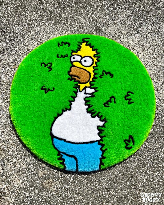 [Pre-order] Homer Simpsons backs into the bushes RUG